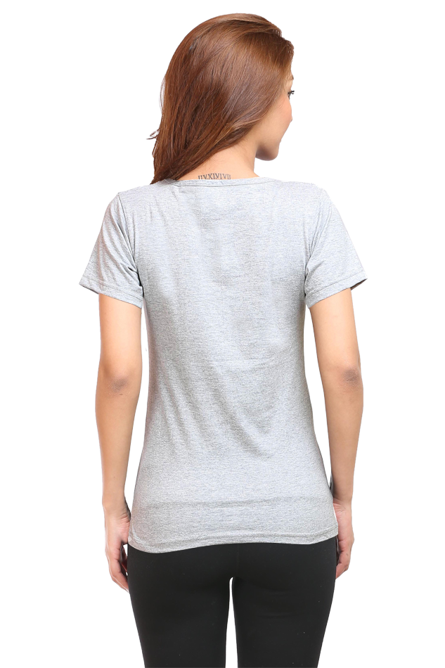 Run, Run-Grey Melange Essential T-Shirt