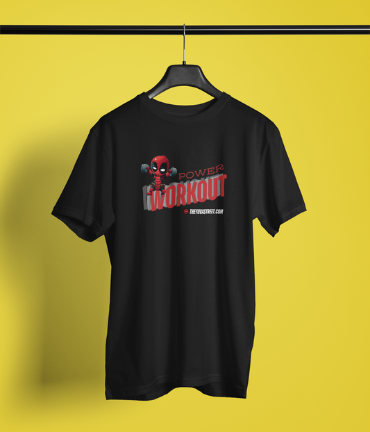 Power Workout Deadpool- Black Essential T-Shirt